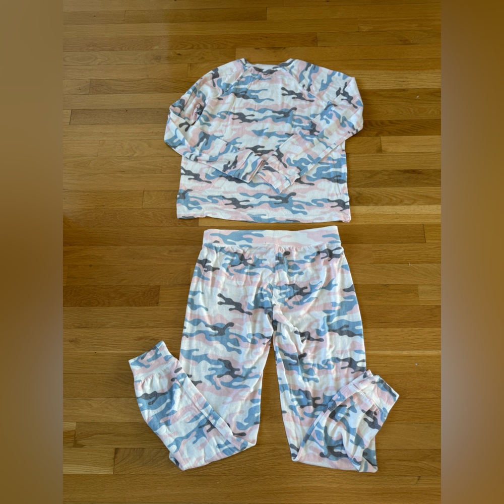 PJ Salvage Blue & Pink Camo Pajama Set Size S Soft Lounge Set - Picture 8 of 10